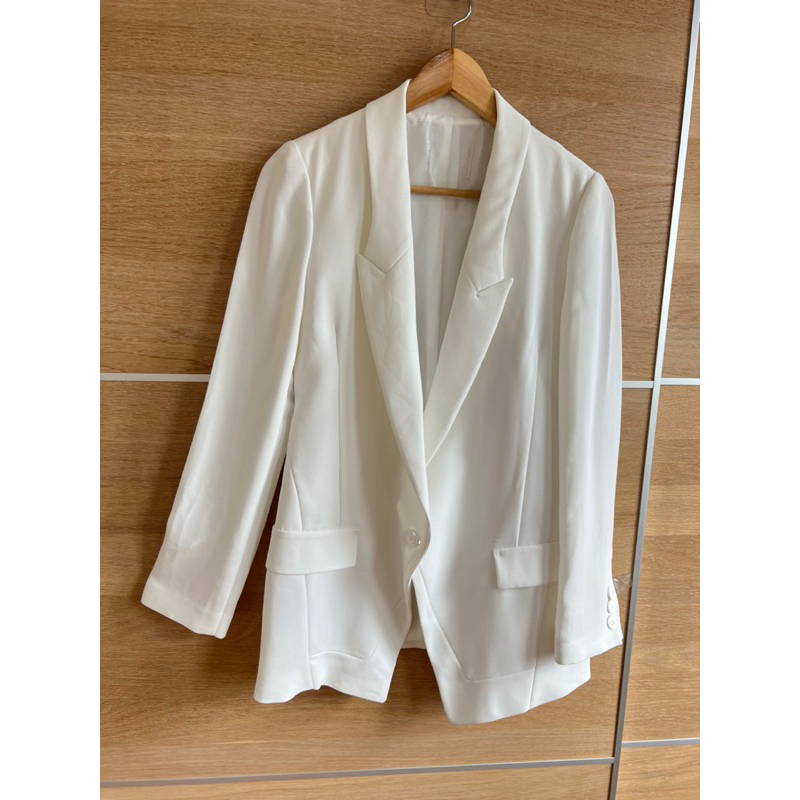 blazer-ขาวสะอาด-ทรงสวย-ใหม่-มีซับด้านใน-อก-38-ยาว-30-code-1075-7