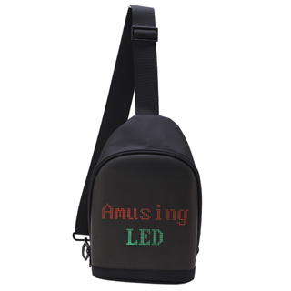 ARIONZA กระเป๋าสะพายข้างพร้อมจอแสดงผล LED แหล่งจ่ายไฟ USB กันน้ำแบบมัลติฟังก์ชั่นปรับได้ 5V 2A