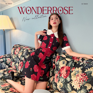 R156 Wonderrose : Mini Dress มินิเดรสสรแดงกุหลาบ