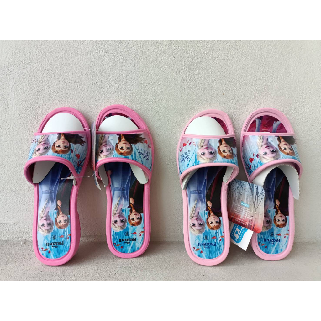 รองเท้าแตะเด็ก-เจ้าหญิงเอลซ่า-frozen-มีส้น-สีชมพูหวานๆ-รองเท้าแตะลำลองเด็ก-สินค้าพร้อมส่ง