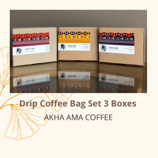 AKHA AMA DRIP COFFEE BAG SET 3 BOXES : [Light / Honey Process (Light) / Medium] กาแฟ อาข่า อ่ามา ดริปแบบซองชุด 3 กล่อง