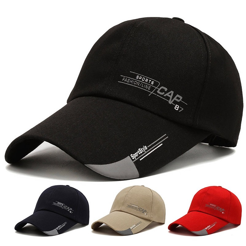 หมวกแก๊ป-หมวก-cap-ทรงเบสบอล-กันแดด-แฟชั่น-มีหลายสี-ใส่ได้ทั้งผู้ชายและผู้หญิง-สามารถปรับขนาดได้