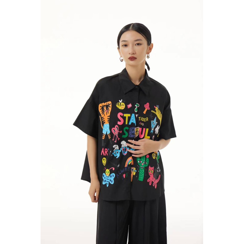 ทักก่อนสั่ง-90997-เสื้อคอปกแขนสั้น-ลายกราฟฟิค-อก54-cyard