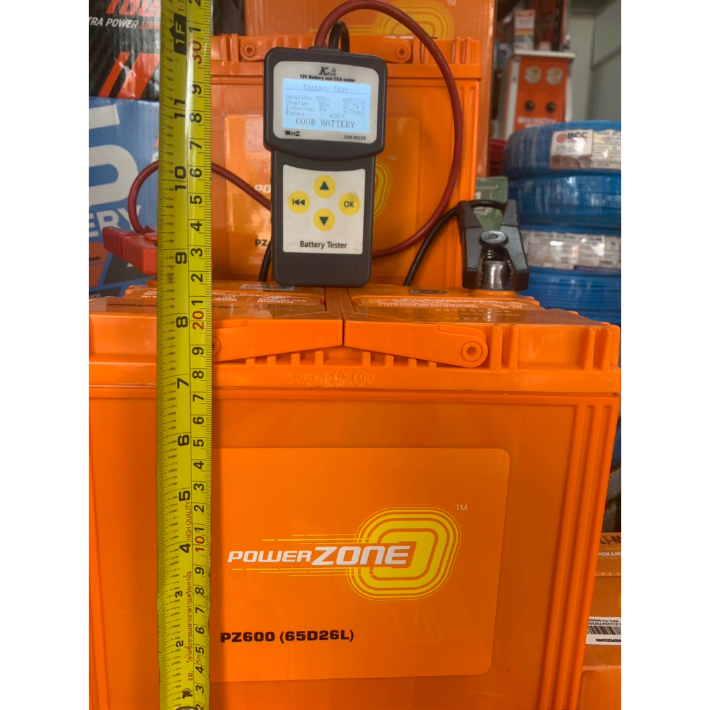 แบตเตอรี่รถยนต์-power-zone-รุ่น-65d26l-แบตเตอรี่คุณภาพสูง-ผลิตโรงงานเดียวกันกับแบตเตอรี่-amaron-รับประกันสินค้า-1-ปี