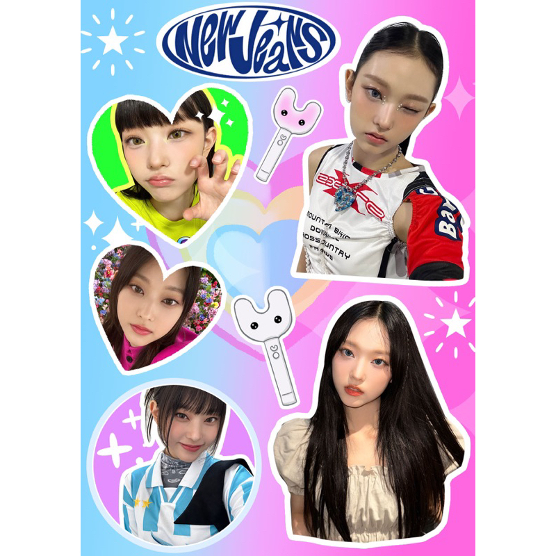 (ขั้นต่ำ4แผ่นคละได้ทั้งร้าน)new jean sticker fanmade สติ๊กเกอร์แฟนคลับ ...