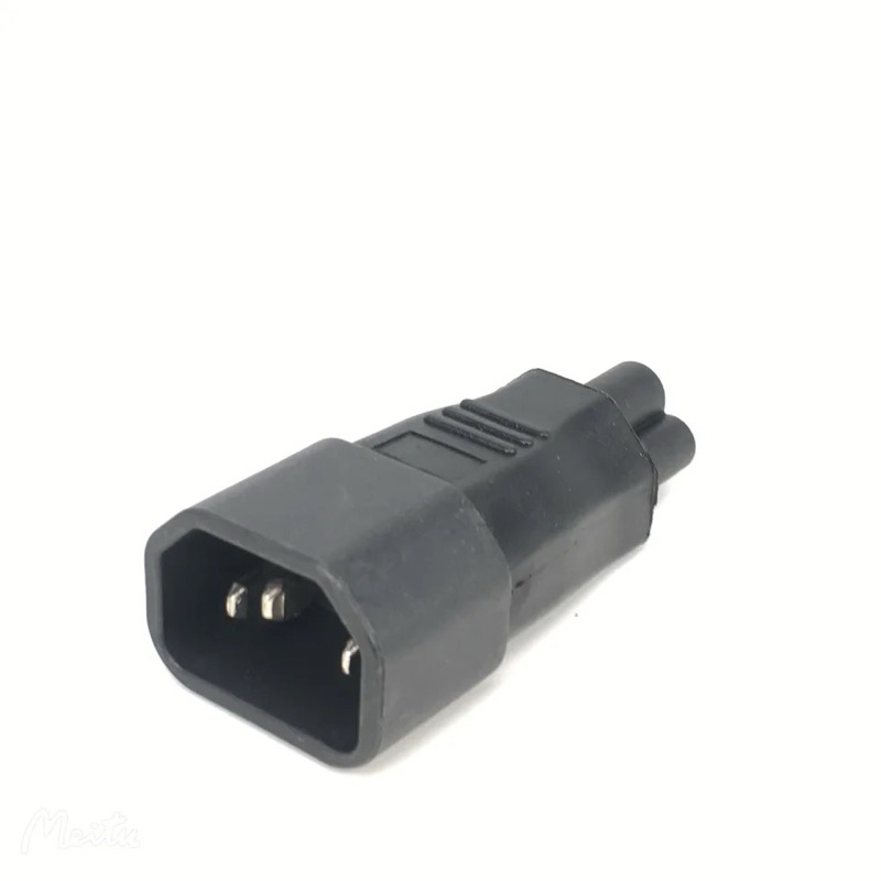 iec-320อะแดปเตอร์-c14-to-c5-iec-power-อะแดปเตอร์-iec-connector-3เสาซ็อกเก็ต-c14-cloverleaf-ปลั๊ก-micky-c5ตรง-converter