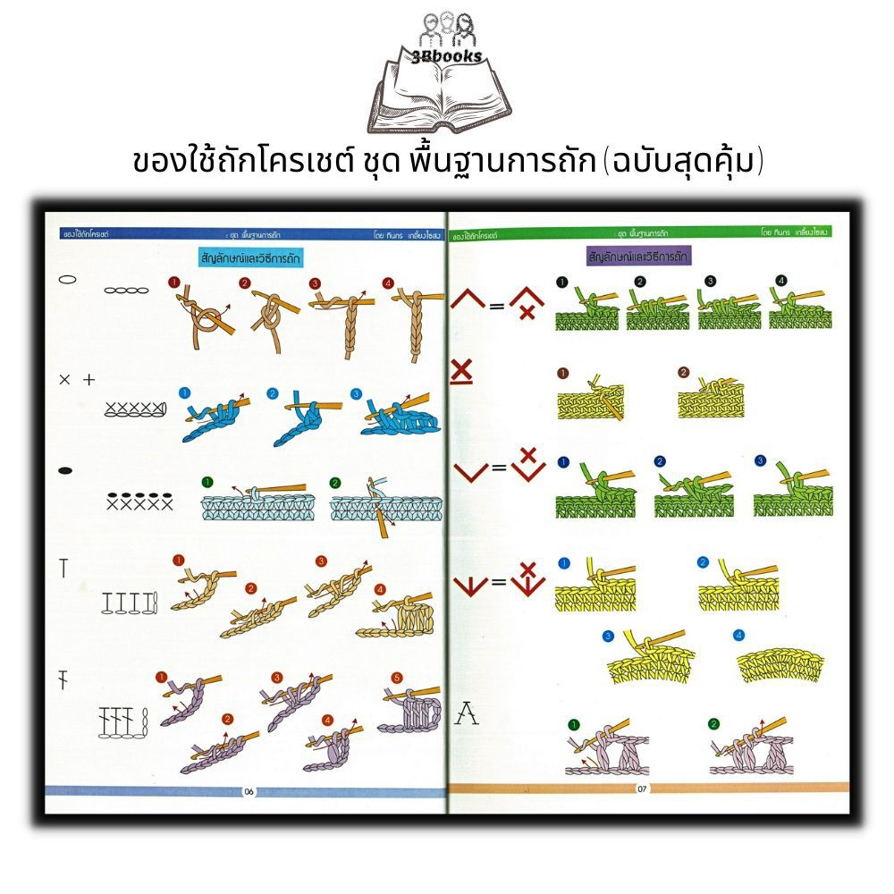 หนังสือ-ของใช้ถักโครเชต์-ชุด-พื้นฐานการถัก-ฉบับสุดคุ้ม-งานอดิเรก-งานฝีมือ-งานประดิษฐ์-การเย็บปักถักร้อย-การถักโครเชต