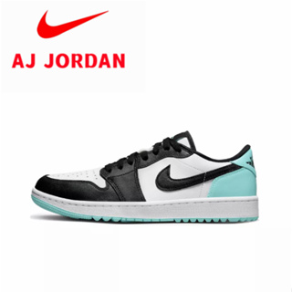 Air Jordan 1 Low Golf Copa Trend Retro SneakersBlack and WhiteMint Blue
