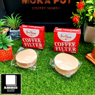 กระดาษกรองกาแฟวงกลม 100แผ่น แบบหนา สำหรับหม้อต้มกาแฟ Moka Pot Paper Filter