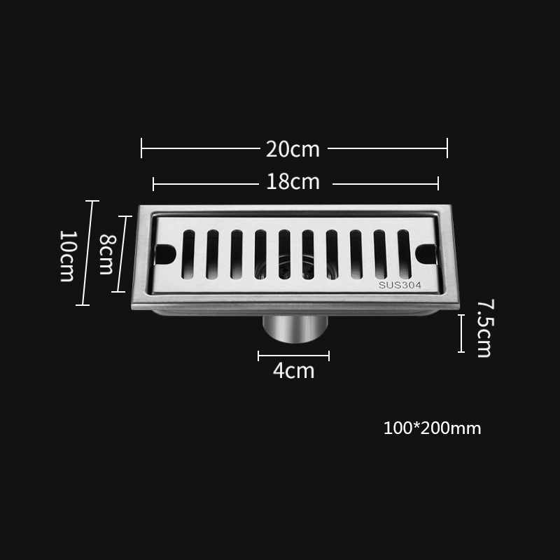 ส่งจากกรุงเทพฯ-รางระบายน้ำ-สแตนเลส304-ช่องระบายน้ำ-ตะแกรงกันกลิ่น-กระแกรงสแตนเลสสี่เหลี่ยมสำหรับห้องน้ำ-ตะแกรงกันกลิ่น