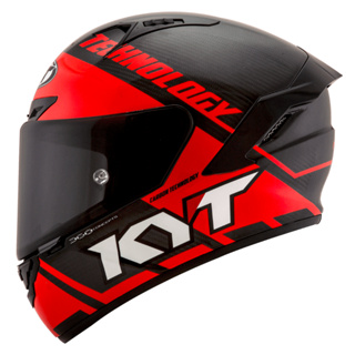 หมวกกันน็อค KYT NX-Race ลาย Carbon Race-D Red Fluo