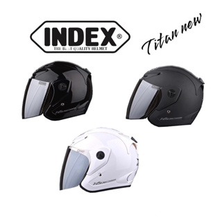 (รุ่นยอดนิยม) หมวกกันน็อคครึ่งใบ INDEX รุ่น TITAN NEW!! รุ่นใหม่ล่าสุด ส่งตรงจากโรงงาน *คุ้มค่าคุ้มราคา*