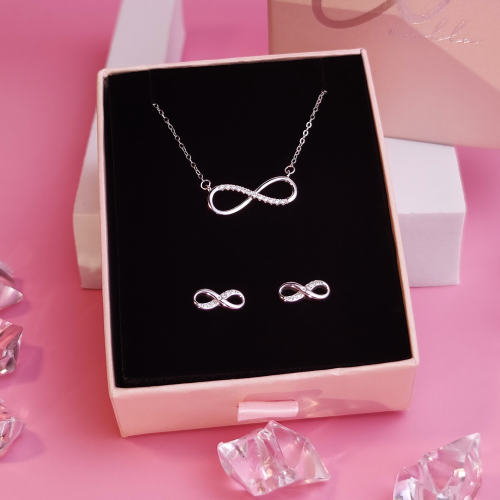 สร้อยคอ-infinity-เงินแท้-ไม่ลอก-ชุปทองคำขาว-18k