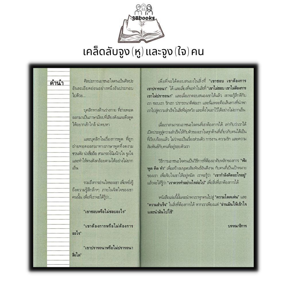 หนังสือ-เคล็ดลับจูง-หู-และจูง-ใจ-คน-การพัฒนาตนเอง-การฟัง-จิตวิทยาประยุกต์-ศิลปะการพูด-การจูงใจ