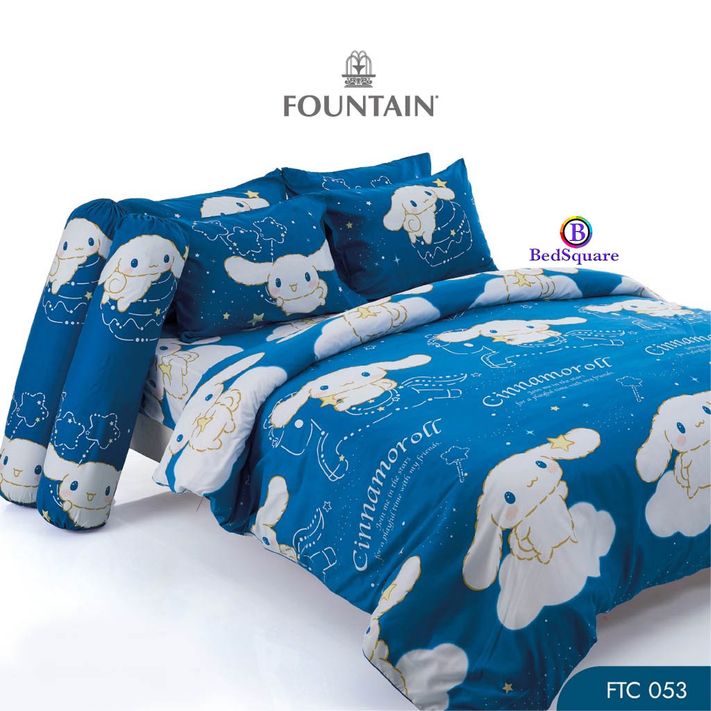 cinnamoroll-ชุดเครื่องนอน-ผ้าปูที่นอน-ผ้านวม-ลิขสิทธิ์แท้-ยี่ห้อ-fountain