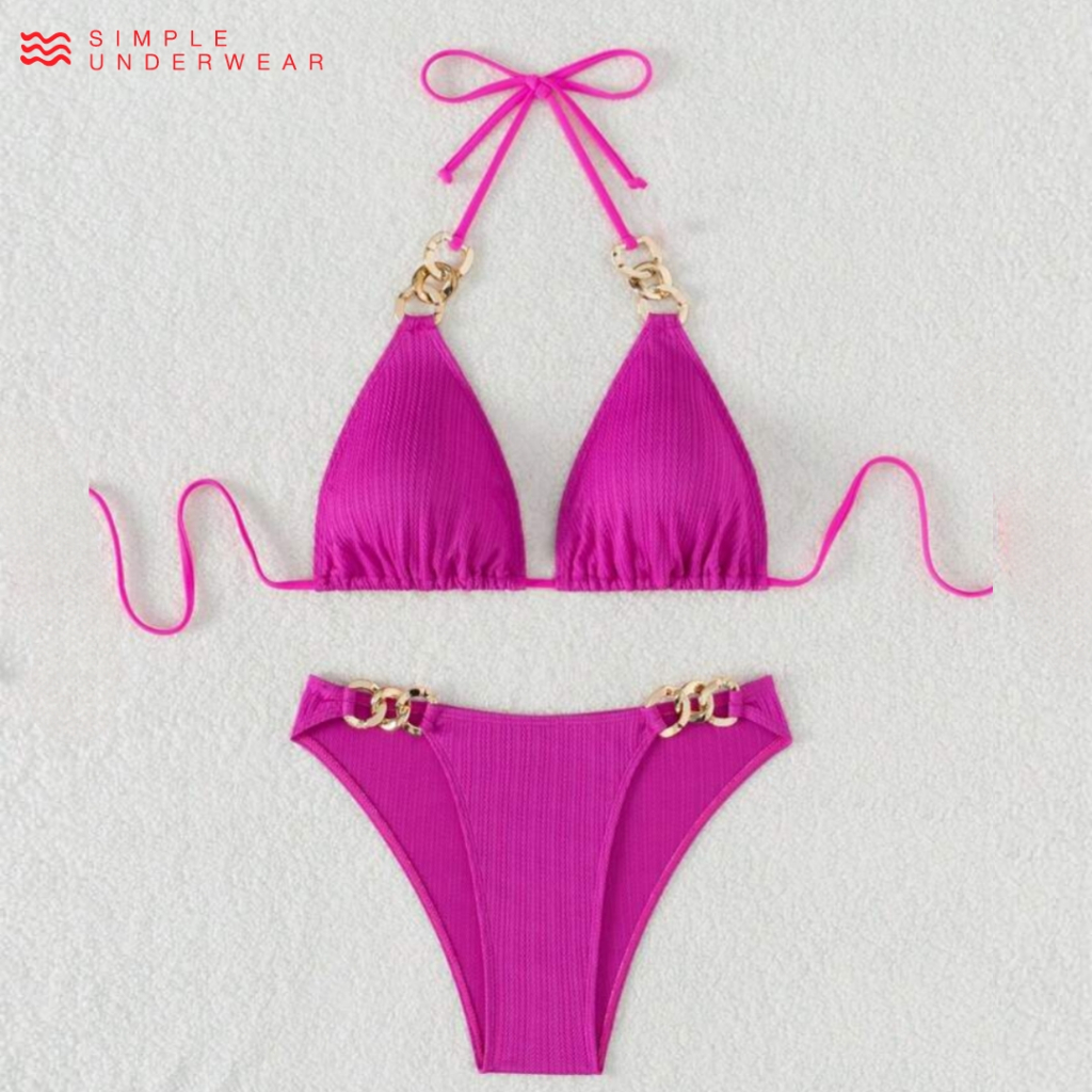 182 Simple Underwear bikini ดีเทลแต่งโซ่ | Shopee Thailand