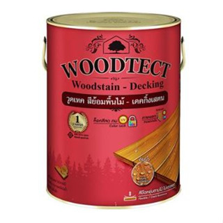 สีย้อมพื้นไม้ WOODTECT #501 สีใส M 1/4GL ปกป้องจากรังสี UV ปราศจากสารปรอทและสารตะกั่ว ซึมลึกถึงเนื้อไม้ สีย้อมพื้นไม้ใช้