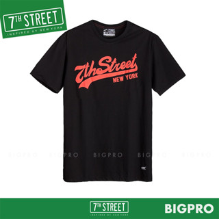 7th Street เสื้อยืด แนวสตรีท รุ่น Original (ดำ_แดง) RSV002 ของแท้