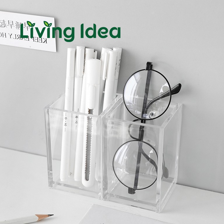 รูปภาพของLiving idea ที่วางปากกาใสอะคริลิค แก้วใส่ปากกา ที่ใส่ปากกาใส พร้อมจัดส่งลองเช็คราคา