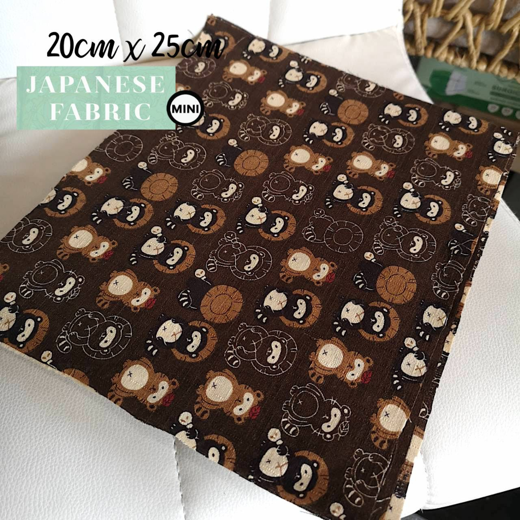 ผ้า-นำเข้าจากญี่ปุ่น-ผ้าคอตตอน-ลินิน-japanese-fabric-by-designer-ชิ้นเล็กจิ๋ว-สำหรับงานกระเป๋า-งานควิลท์-งานต่อผ้า