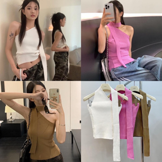 NEW••• OUTTER TOP🤍🤎💗(380฿ฟรีส่ง) เสื้อไหล่เดียว ใส่ได้หลายแบบ พันได้หลายสไตล์ ทรงสวย ผ้าดีมาก แมทช์กับอะไรก็ชิค t.house