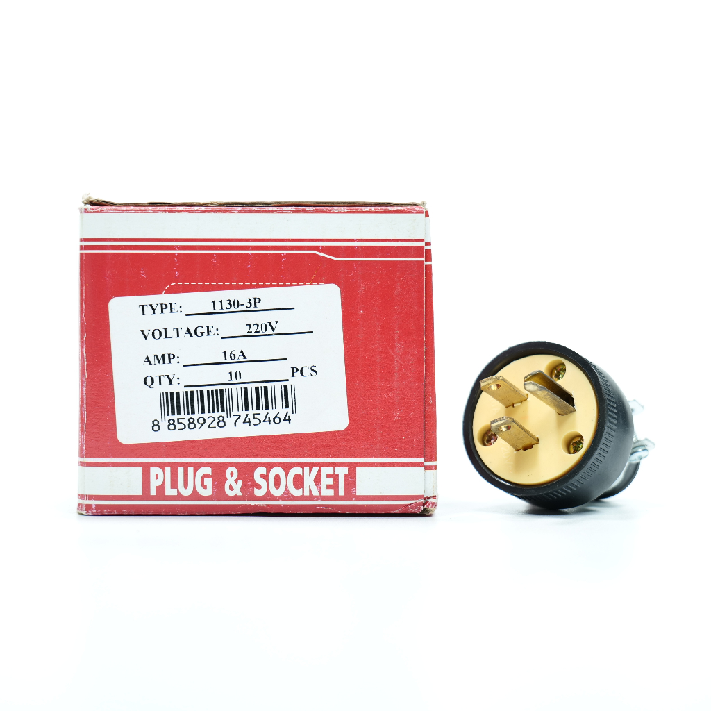 1130-3P ZEBERG ปลั๊กยางตัวผู้3ขา 16A 3W 16A/220VAC ปลั๊กยาง3ขา | Shopee ...
