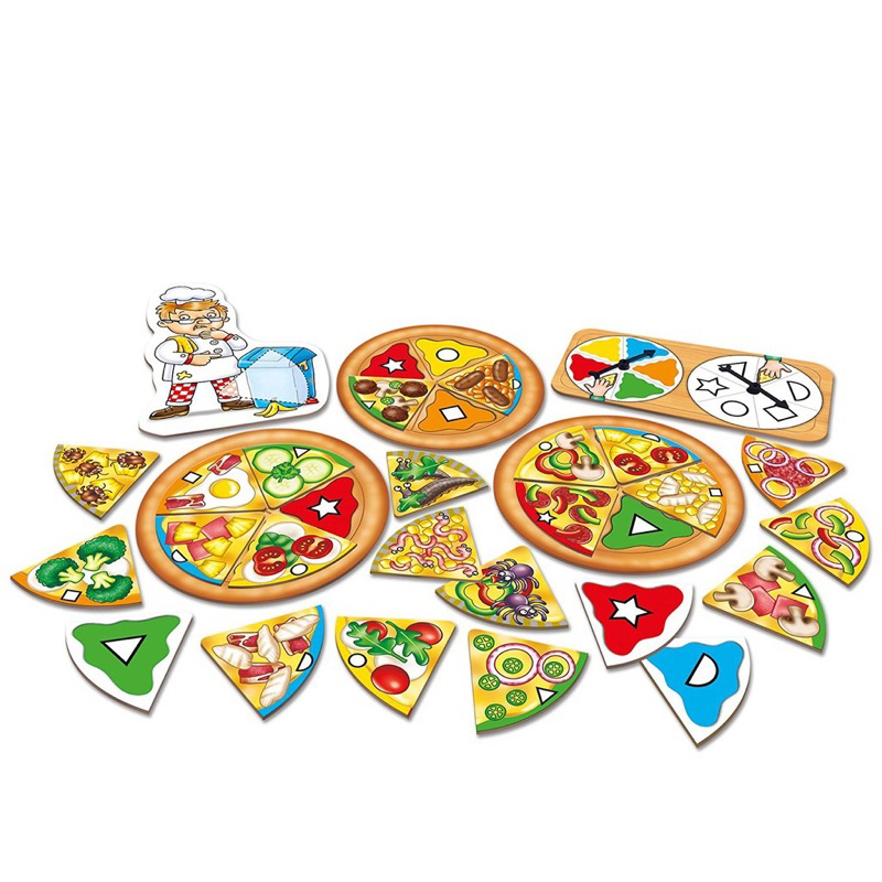 orchard-toys-pizza-pizza-บอร์ดเกมส์เด็ก-เสริมทักษะรูปร่าง-แยกแยะสี-ลิขสิทธิ์แท้-นำเข้าจากอังกฤษ-ของเล่นเด็ก-3-7-ปี