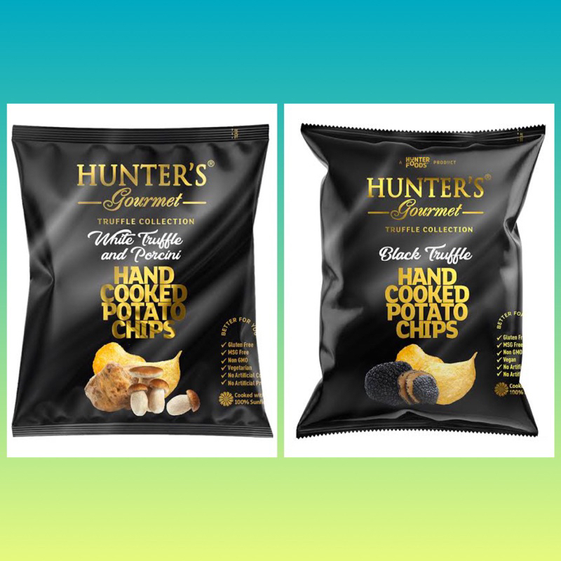 มันฝรั่งแผ่นทอดกรอบ รสเห็ดทรัฟเฟิล ขาว และ ดำ 125 กรัม Hunter's Gourmet