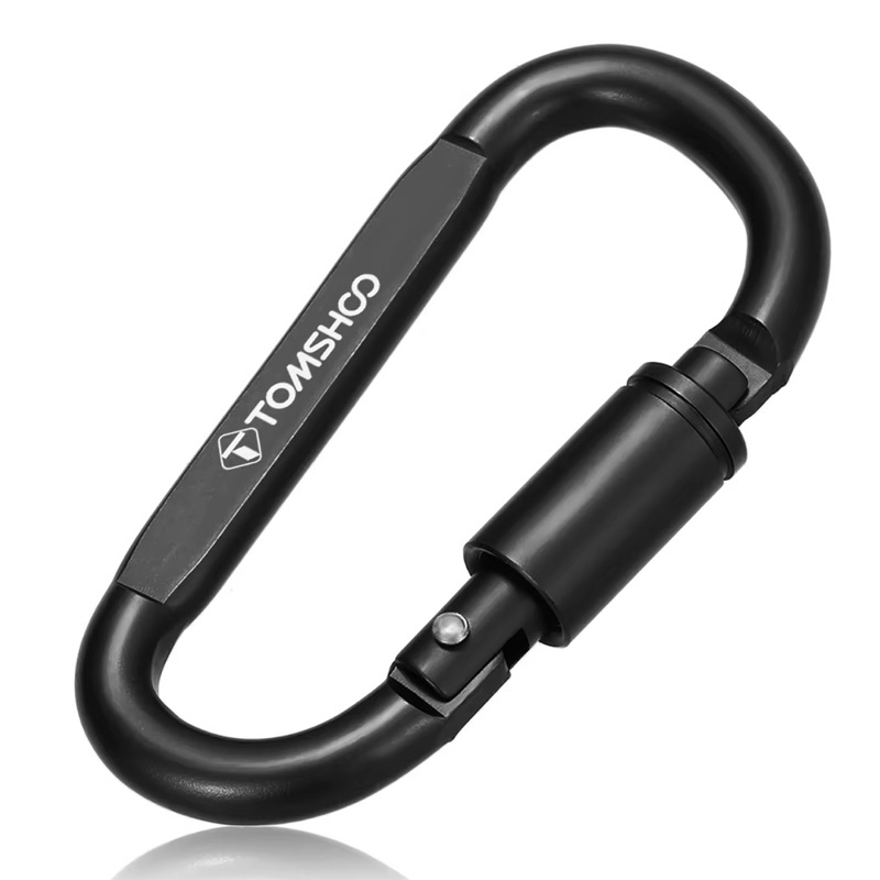 ภาพหน้าปกสินค้าTomshoo/Lixada Carabiner คาราบิเนอร์ ตะขอตัว D ตะขออลูมิเนียม พวงกุญแจ คาราบิเนอร์ ตะขอแขวน ห่วงพวงกุญแจ แคมป์ปิ้ง