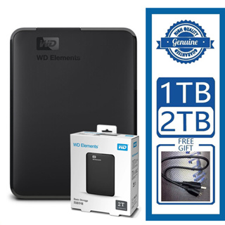 【Ready Stock】ฮาร์ดดิสก์ความเร็วสูง Western Digital 2TB External Hard Disk USB3.0 ฮาร์ดไดรฟ์แบบพกพา ที่เก็บข้อมูลแบบพกพา