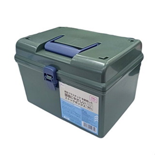 ไดโซ กล่องเก็บของสีเขียวมอส 22.3x18x15 ซม.