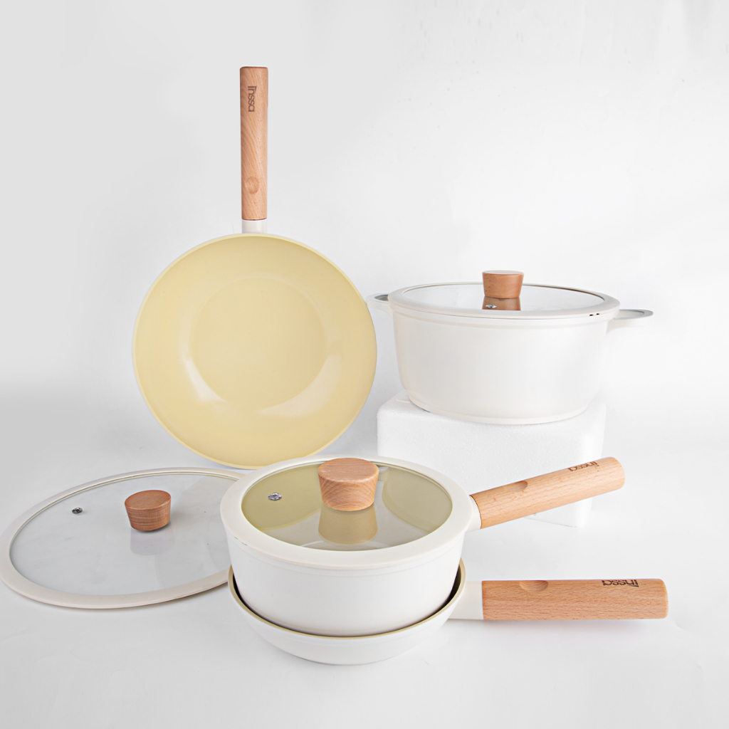 Simplus กะทะ หม้อ กระทะ 18/24CM กระทะ/28CM wok/24CM หม้อซุป/18CM หม้อนม ...