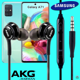 หูฟัง สมอลทอล์ค Samsung แท้ 3.5 mm Aux In-Ear ซัมซุง A71 ทุกรุ่น อินเอียร์ สายผ้าถัก เสียงดี เบสหนัก ปรับระดับเสียง