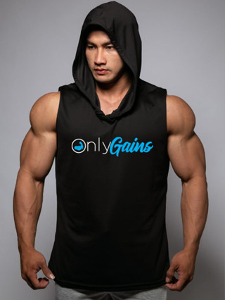 ONLY GAINS เสื้อฮู้ดแขนกุด Sleeveless Hoodies