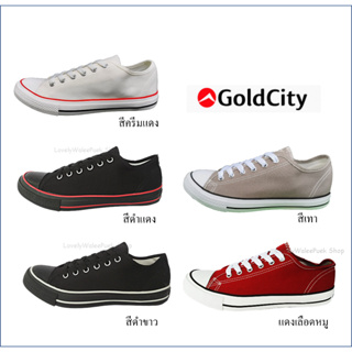 สินค้า GoldCity1207-4/4 รองเท้าผ้าใบใส่ทนใส่ดี มีหลายสี พื้นนุ่ม (พร้อมส่ง!) Size 36-47มี19สี