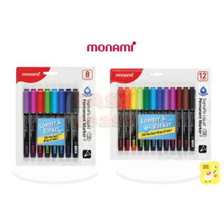 ปากกามาร์คเกอร์ Monami  SigmaFlo Liquid Permanent Marker - F รุ่น 128 Set 8 /12 สี