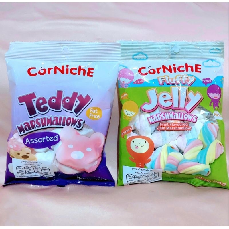 Cornish คอร์นิช มาร์ชเมลโลว์สอดไส้ Fat Free 70 กรัม ฮาลาล Teddy
