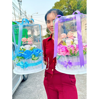 ของขวัญวันสงกรานต์ เค้กธนบัตรใส่แบงค์เอง คุณตาคุณยาย