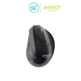 Anitech แอนิเทค เมาส์สุขภาพ จับแนวตั้ง Ergonomic design Silent Click รุ่น W225 สีดำ