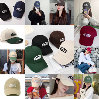 Emis cap🫶🏻 (330฿ฟรีส่ง) พร้อมส่ง8สีจุกๆค่าา ฮิตไม่ไหวแล้ววว!!! หมวกแบรนด์ดัง งานตามหา ดาราใส่กันเยอะมากคะ หมวก เกาหลี