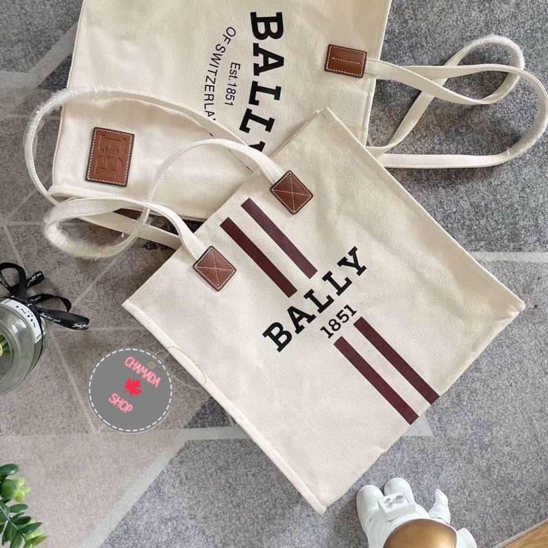 bally-tote-canvas-bag-bally-พรีเมี่ยมกิ๊ฟแท้