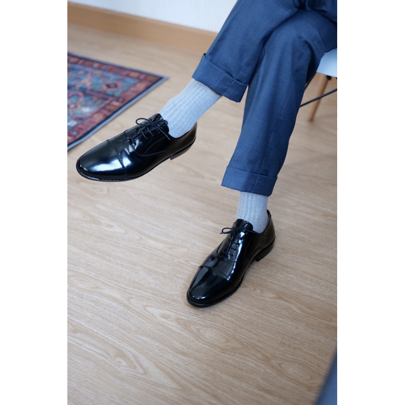 ภาพสินค้าcaptoe oxford black semi premium รองเท้าแบบผูกเชือกออคฟอด จากร้าน bagtashh บน Shopee ภาพที่ 6