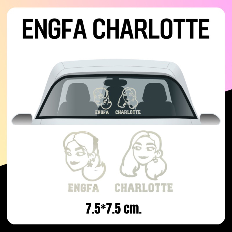 Engfa & Charlotte Cartoon Stickers (อิงฟ้าชาล็อต) | Shopee Thailand