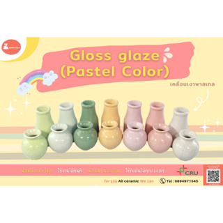 สีเคลือบเงาพาสเทล Gloss glaze  (Pastel Color) ปริมาณ 1 กิโลกรัม
