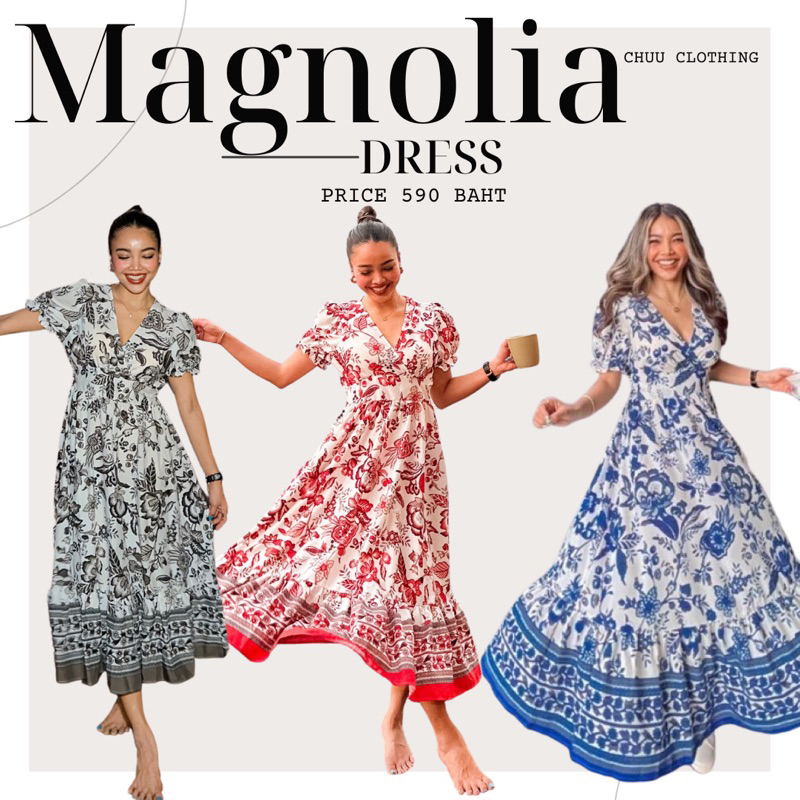 magnolia-dress-เดรสพร้อมส่ง-ลด20-ลดเหลือ-472-บาท-จาก-590-บาท