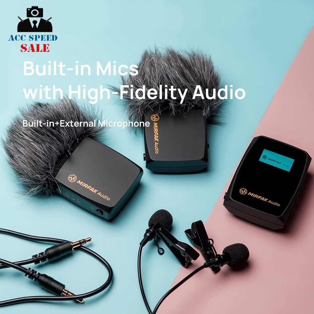 MOZA MIRFAK DUAL TRANSMITTER WIRELESS MICROPHONE SYSTEM WE10 PRO Shopee Thailand