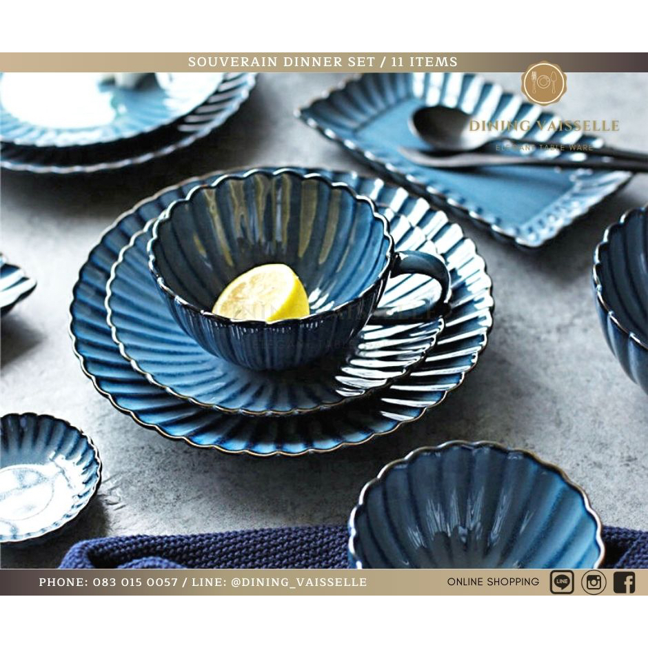 ชุดจานชาม-souverian-dinner-plate-set-หรูหรา-ดีไซน์ราชวงศ์ญี่ปุ่น-เนื้อporcelain-อุปกรณ์บนโต๊ะอาหาร