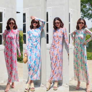 💘💘 NEW ARRIVAL!! 💘💘 (650฿ฟรีส่ง) Soft Tulle Maxi Dress   น้องเดรสผ้าตาข่าย สุดฮอต ลายใหม่ ลายดอก studioX2