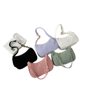 (HB-613) กระเป๋าคล้องไหล่ กระเป๋าถือ ผ้าลูกฟูก น่ารักมาก