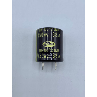 CONDENSER CAPACITOR ตัวเก็บประจุ อิเล็กโตรไลต์ 68uf/450V  105 ํC (1ตัว)